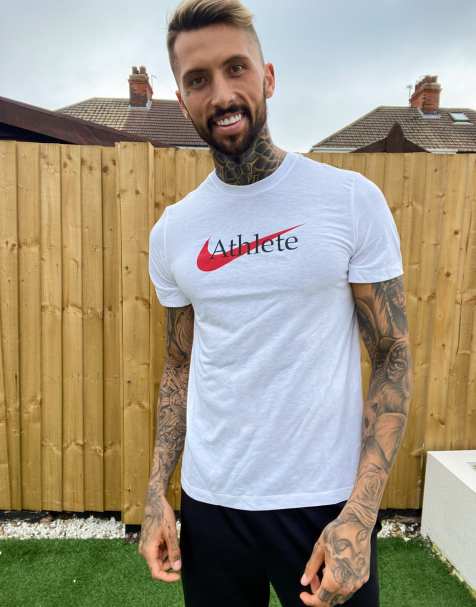Nike Training athlete logo t-shirt in white - view 1