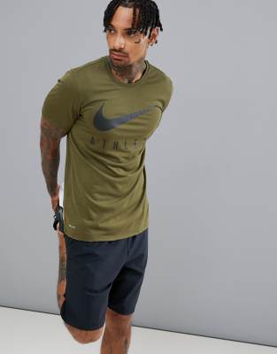 nike athlete t shirt green