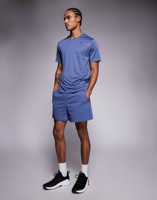Nike Training Athletic Club 5 inch shorts in blue, 2 of 5
