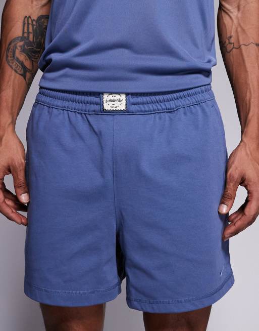Nike Training Athletic Club 5 inch shorts in blue, 4 of 5