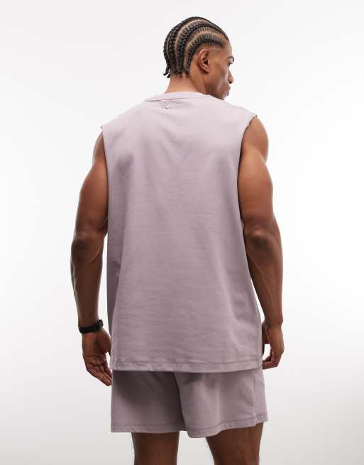 Nike Training Athletic Club chest logo vest in purple , 2 of 5