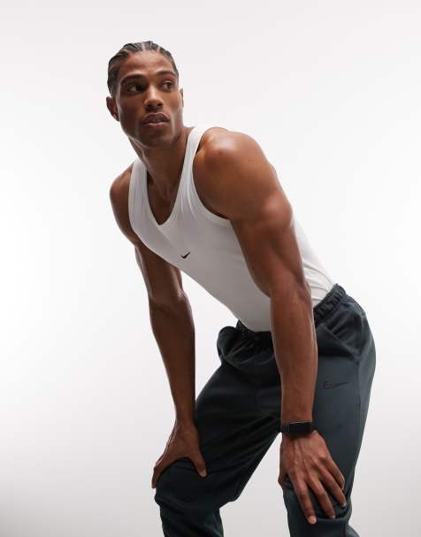 Nike Training - Athletic Club - Débardeur nervuré - Blanc - view 1