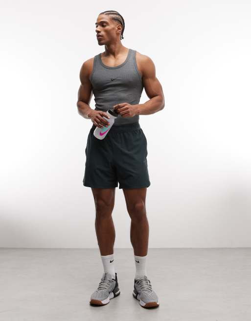 Nike Training - Athletic Club - Débardeur nervuré - Gris, 4 de 5