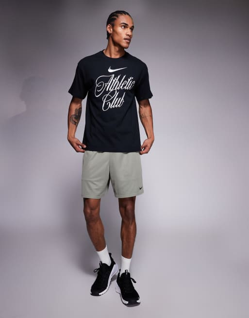Nike Training Athletic Club script graphic logo t-shirt in black, 2 of 5