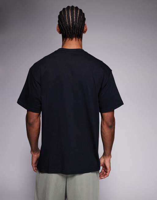 Nike Training Athletic Club script graphic logo t-shirt in black, 3 of 5
