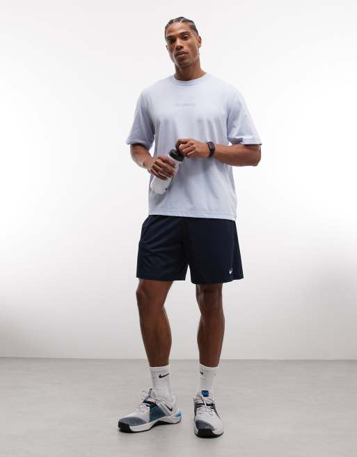 Nike Training - Athletic Club - T-shirt blu con logo traforato e scritta, 2 di 5