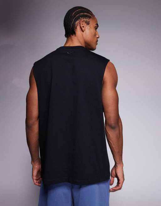 Nike Training - Athletic Club - Tanktop met logo op de borst in zwart, 3 van 5