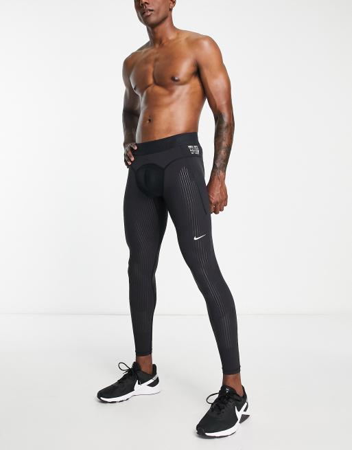 Nike Air Running Leggings With Mesh Panels In Black, ASOS