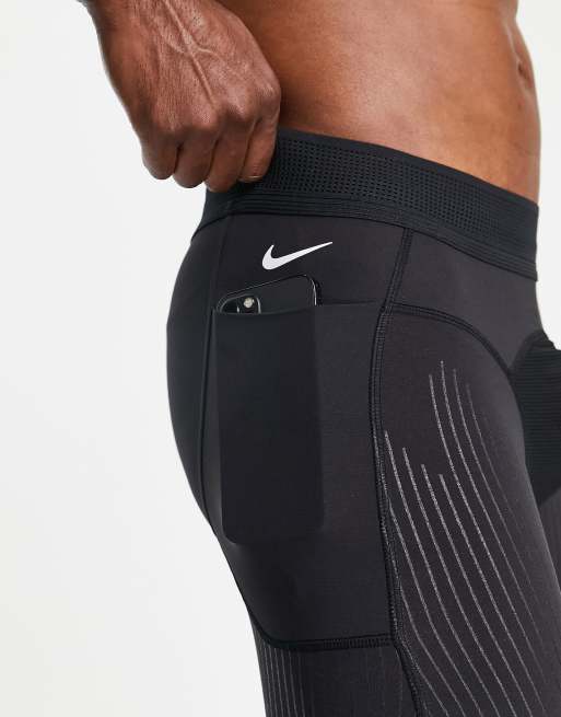 Nike Performance AXIS - Leggings - black/white/black 