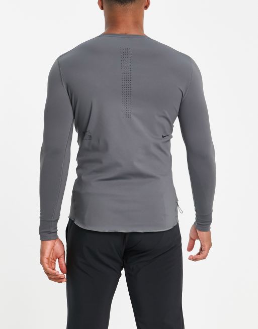 Nike Training Axis Dri-FIT ADV tight long sleeve top in grey