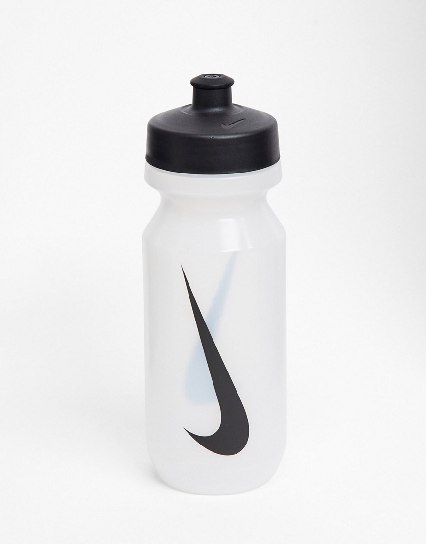 Nike Training Big Mouth 2.0 625ml water bottle in clear with black swoosh-White