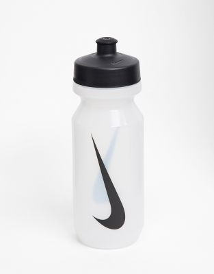 Nike Training - Big Mouth 2.0 - Transparente Wasserflasche mit Swoosh-Logo in Schwarz, 625 ml-Weiß