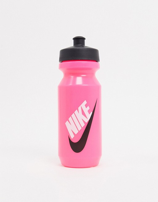Nike Training big mouth 22oz water bottle in pink graphic