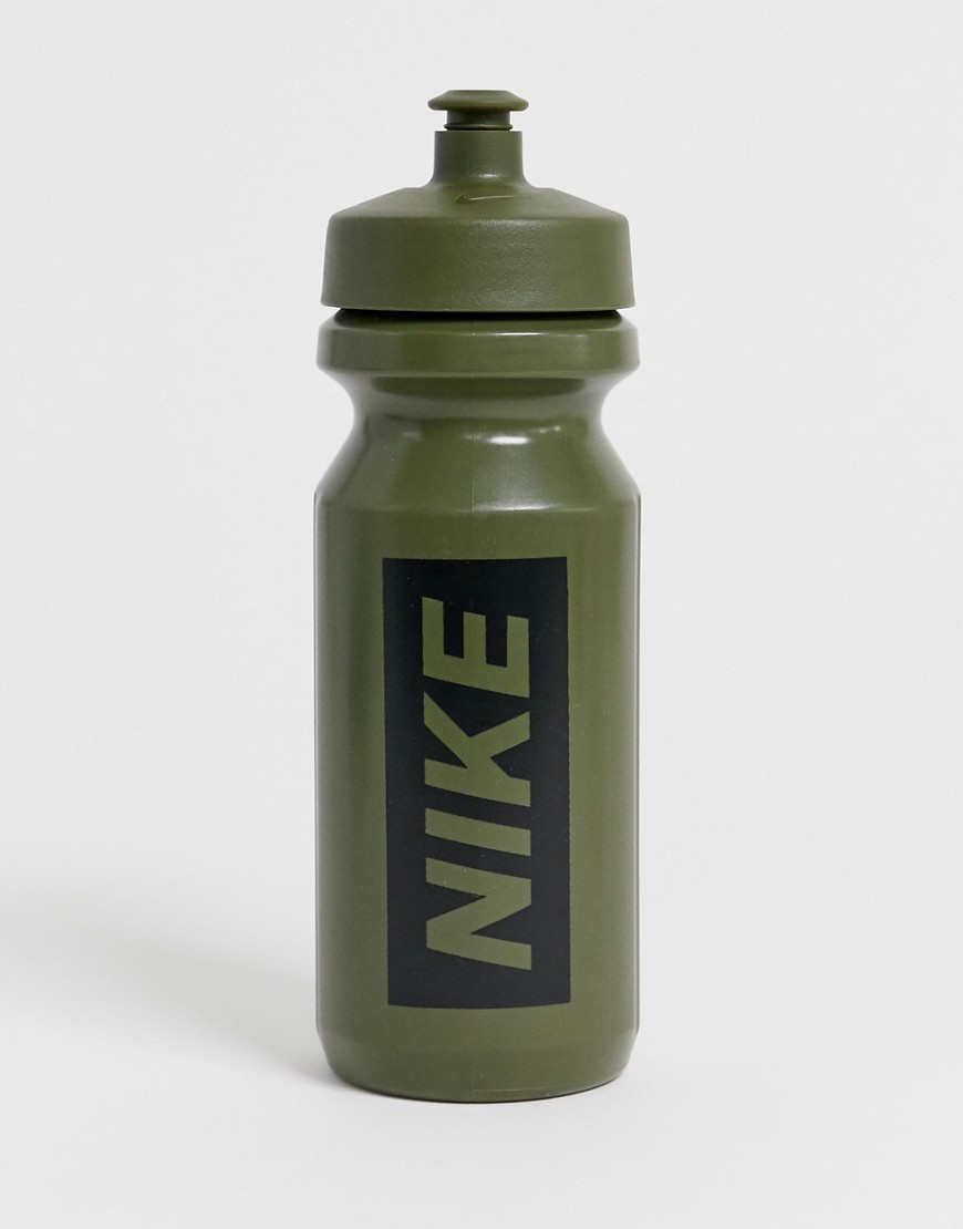 Nike Training Big Mouth Water Bottle 625ml In Khaki-Green