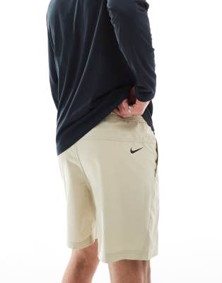 Nike Blurred Swoosh Graphic 7 Inch Shorts In Neutral