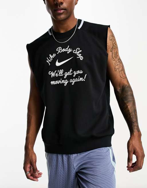 Nike Training Body Shop Dri-Fit sleeveless t-shirt in black