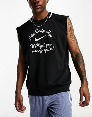 Nike Training Body Shop Dri-Fit sleeveless t-shirt in black - ASOS Price Checker