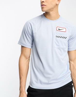 Nike Training Body Shop Wild Card Dri-Fit t-shirt in blue - ASOS Price Checker