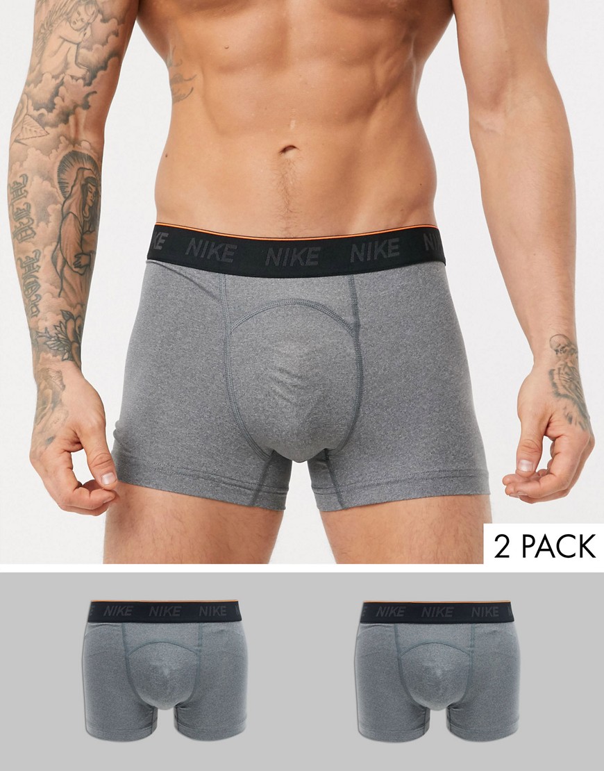 Nike Training boxer trunks 2 pack in grey