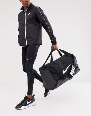 nike brasilia small black holdall