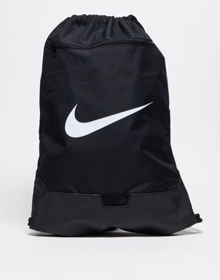 Nike Training Brasilia 9.5 drawstring bag in black