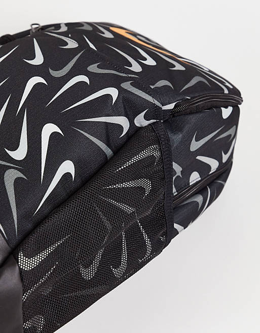 Men Nike Training Brasilia 95 Swoosh printed backpack in black 