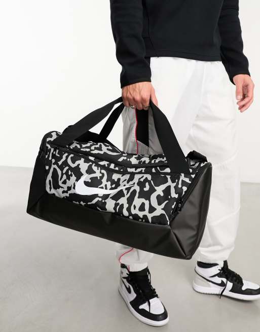 Nike Training Brasilia AOP duffle bag in black ASOS