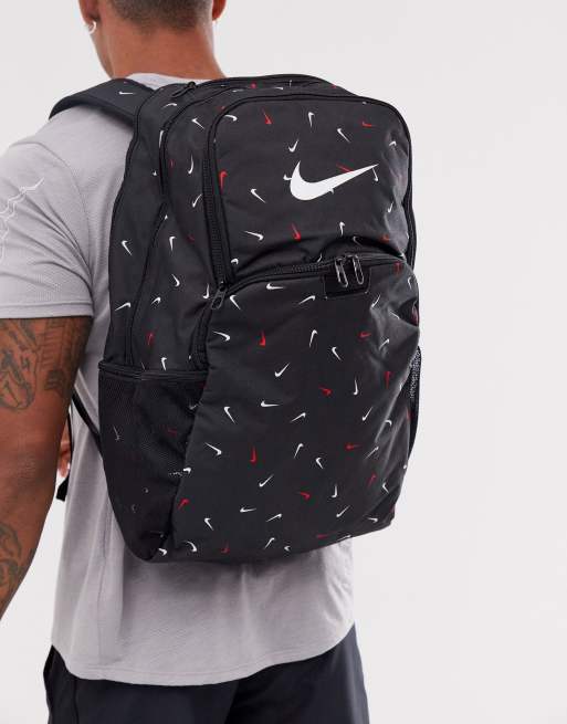 Nike Training Brasilia backpack in black with swoosh print