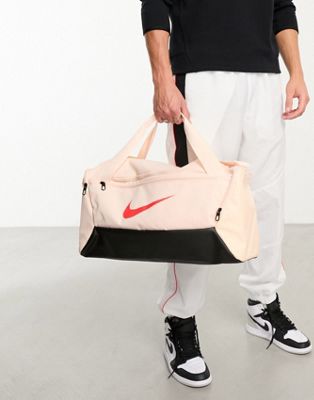 Nike Training Brasilia duffle bag in stone - ASOS Price Checker