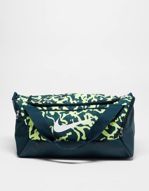 Nike Training Brasilia duffle bag in yellow and black print