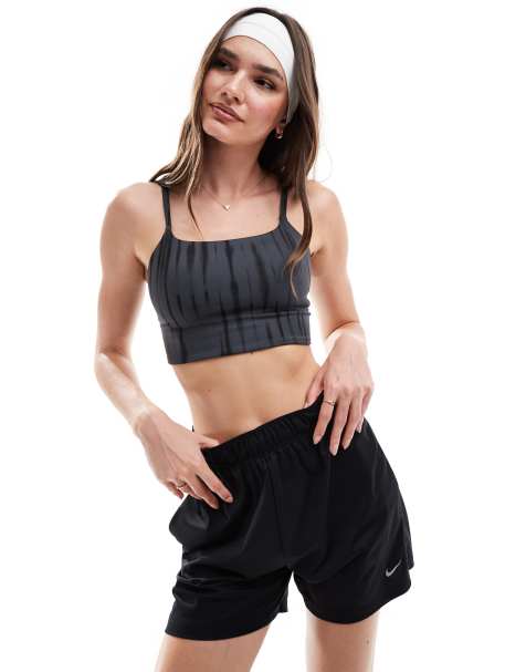 Nike - Training - Brassière de sport imprimé à soutien léger - Noir - view 1