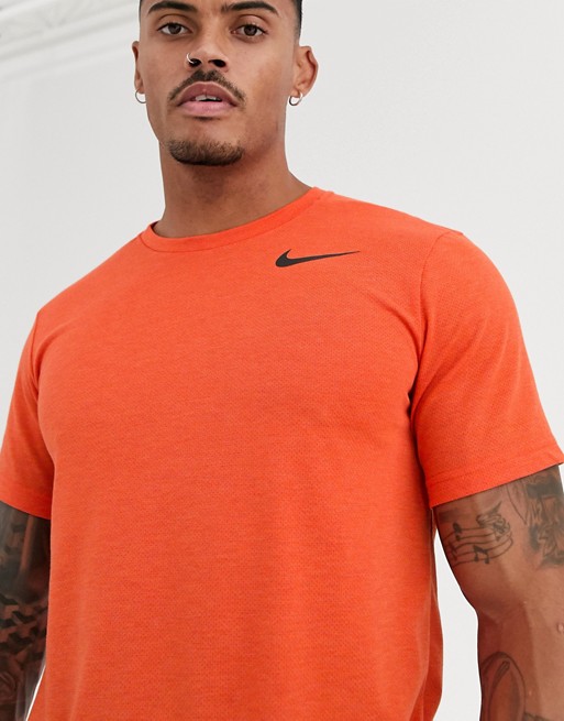 Nike Training breathe t-shirt in orange