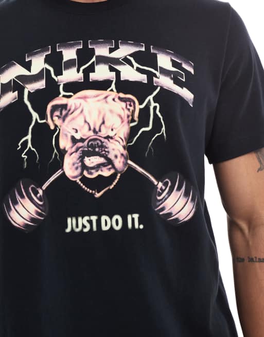 Nike Training Bulldog graphic T-shirt in black