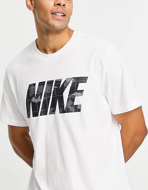  Nike Training Camo Dri-FIT graphic logo t-shirt in white 