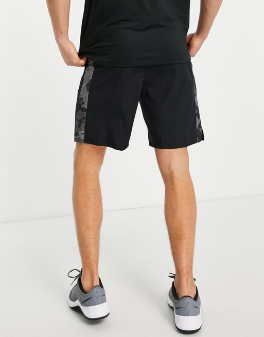 Nike Training Camo Flex woven shorts in black