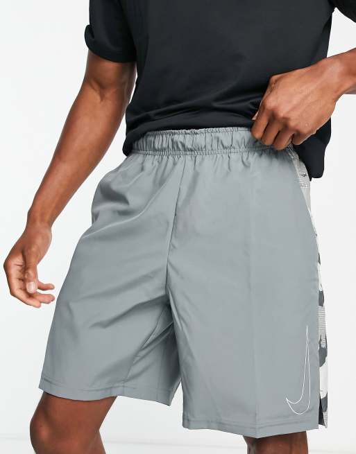 Nike Training Camo Flex Dri-FIT woven shorts in grey