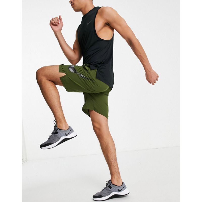 1Xgc0 Uomo Nike Training - Camo Flex - Pantaloncini kaki