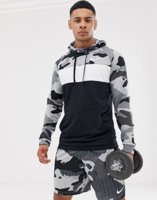 nike camo hoodie grey