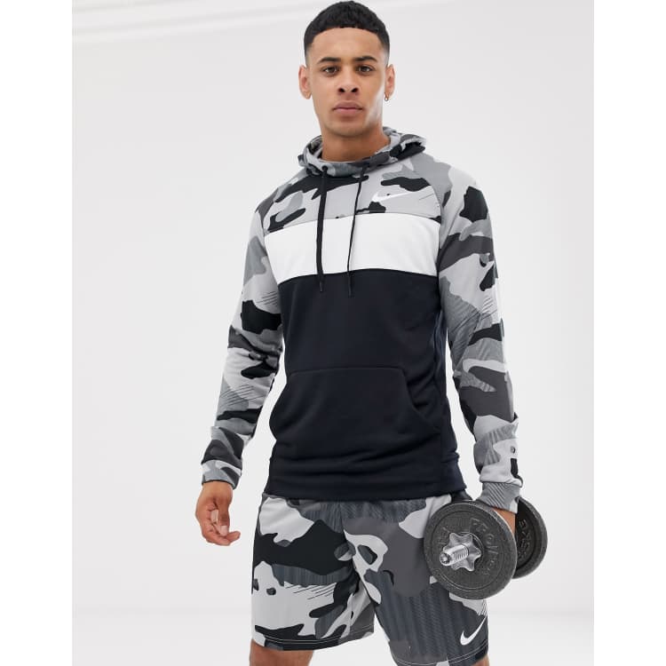 Nike grey best sale camo hoodie