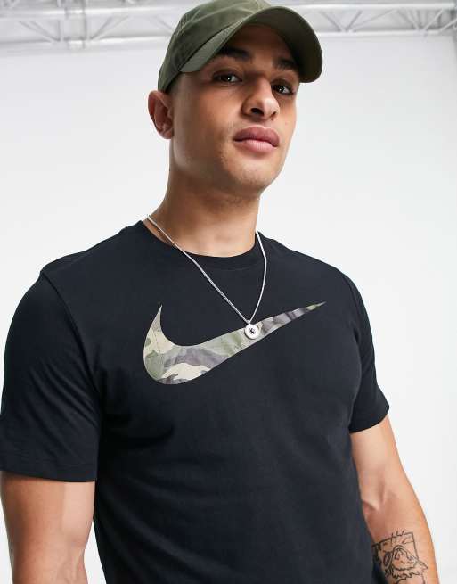 Nike camo clearance swoosh t shirt