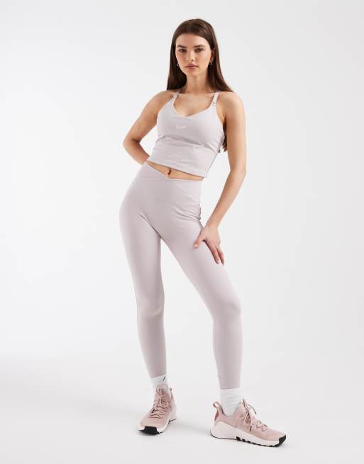 Nike Training - Canotta rosa chiaro con logo Nike metallizzato, 2 di 4