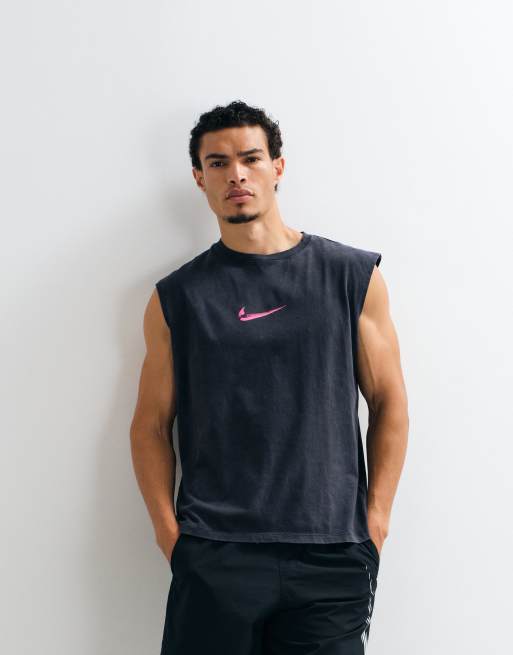 Nike Training canotta senza maniche con stampa grafica nera, 2 di 5