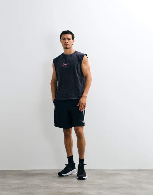 Nike Training canotta senza maniche con stampa grafica nera, 5 di 5