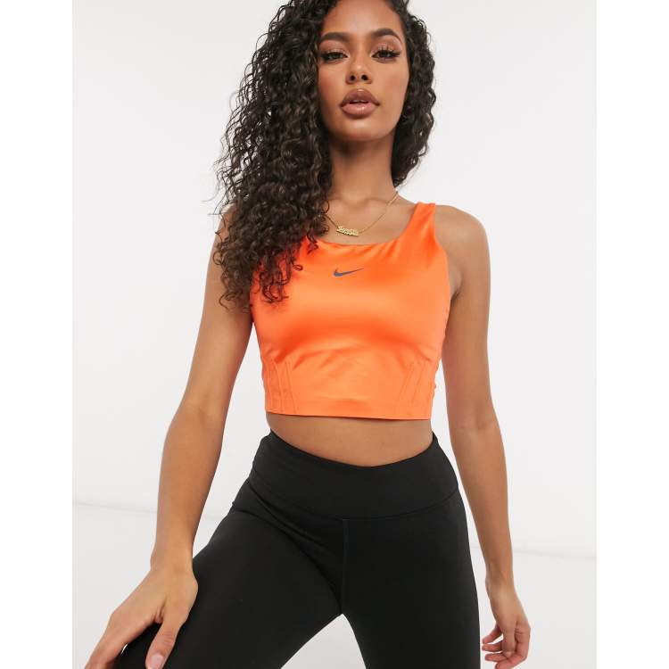 Nike Training city ready crop top in orange ASOS