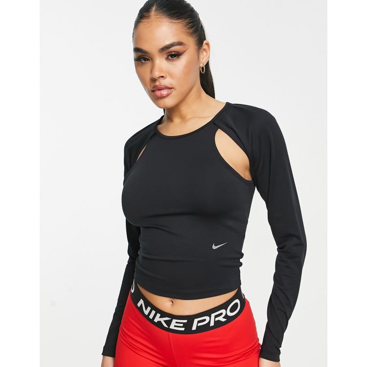 NIKE - T-SHIRT DRI-FIT CROPPED DONNA - Maglia - Abbigliamento - Training e  Palestra - Sport