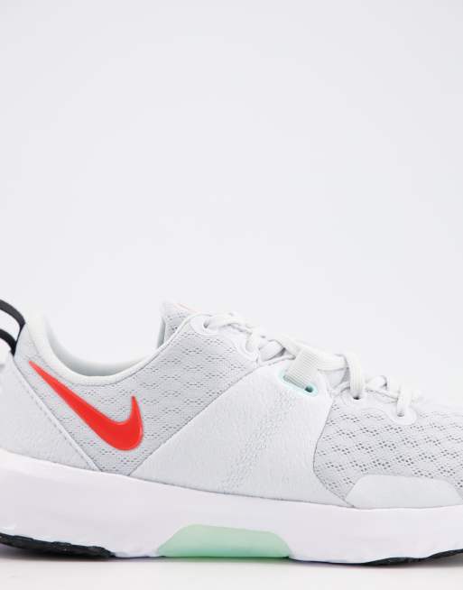 Nike Training City Trainer 3 in light grey and red ASOS