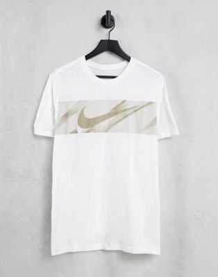 Homme Nike Training - Clash - T-shirt de sport à imprimé graphique - Blanc