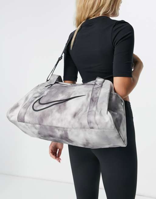 Nike grey duffle sales bag