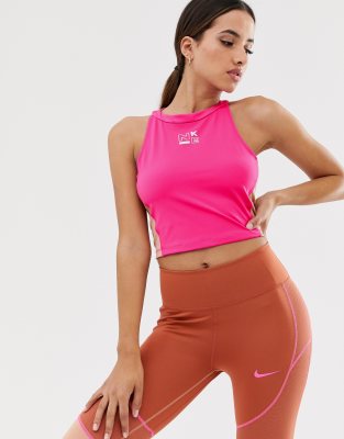 nike crop top rose gold