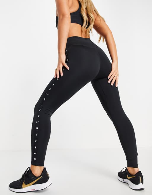 Nike Training One Tight cropped leggings with taping in black